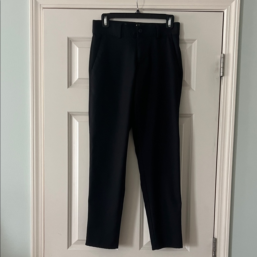 Haggar Classic Black Slim Flat Front Dress Pants